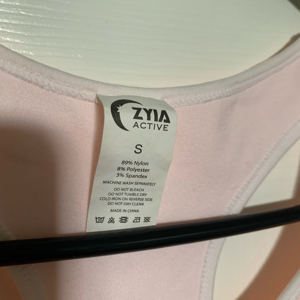ZYIA Freshness Racer Tank in Pink & White | Women’s Small - Picture 5 of 6